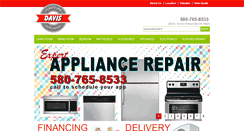 Desktop Screenshot of davisfurnitureandappliance.com